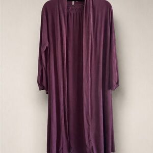 Soma Long Plum Open-Front Lounge Robe